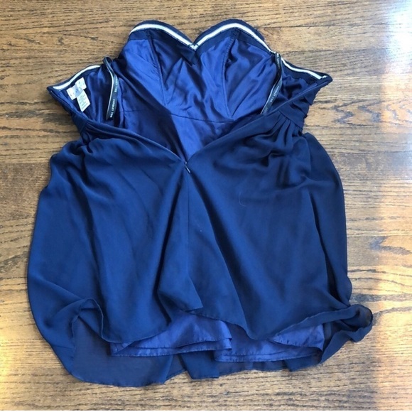 Navy Blue Strapless Dress Size 4 Bridesmaids Wedding Cocktail Formal Parties - Picture 4 of 8